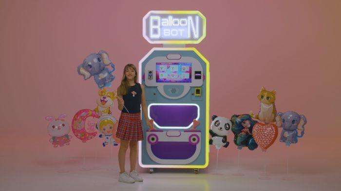 Balloon Bot Vending Machine Girl Making Elephant Balloon scaled