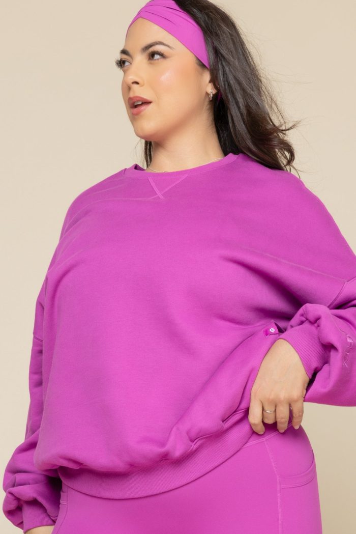 CloudCrewneckSweater Anti CamelToeCargoLegging RoyalOrchid 19092 Edit