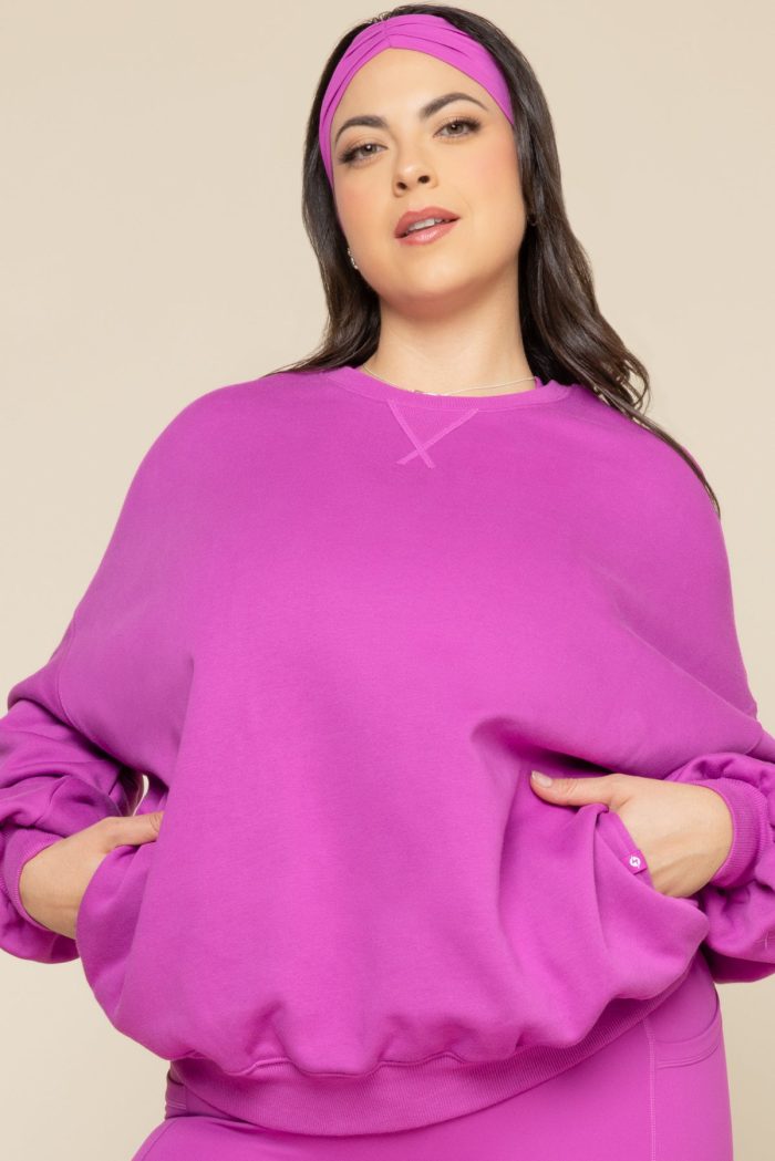 CloudCrewneckSweater Anti CamelToeCargoLegging RoyalOrchid 19105 Edit