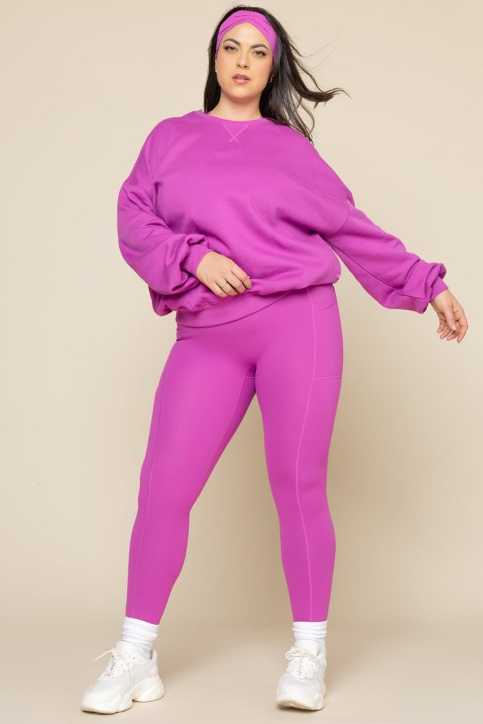 CloudCrewneckSweater Anti CamelToeCargoLegging RoyalOrchid 19116 Edit