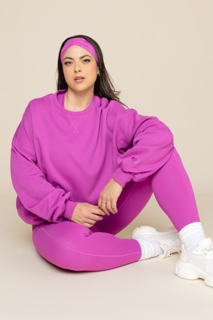 CloudCrewneckSweater Anti CamelToeCargoLegging RoyalOrchid 19121 Edit