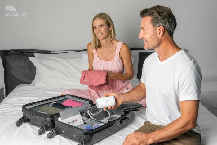 Couple Packing AirMini Travel CPAP