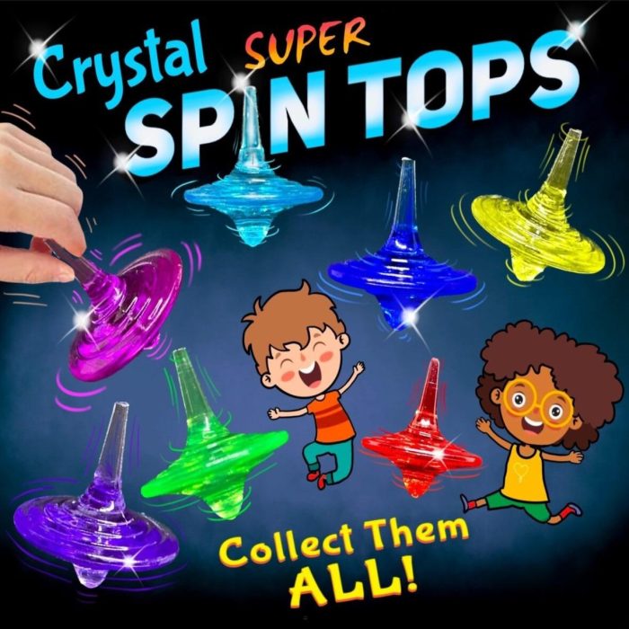 Crystal spin tops
