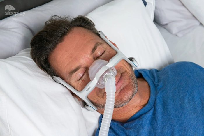 Men Sleeping Using AirFit N20 CPAP 1
