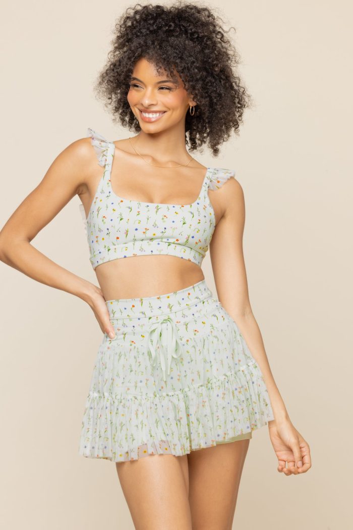Romance Ruffle Bra Pirouette Skort Meadow 3846 Edit