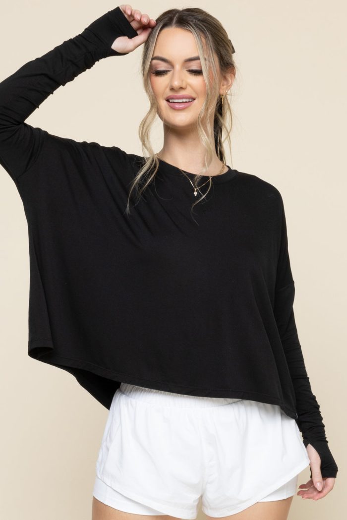 The Perfect Long Sleeve Top Black 1049 1