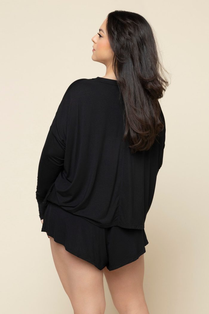 ThePerfectLongSleeveTop PerfectLoungeShorts Black 0741