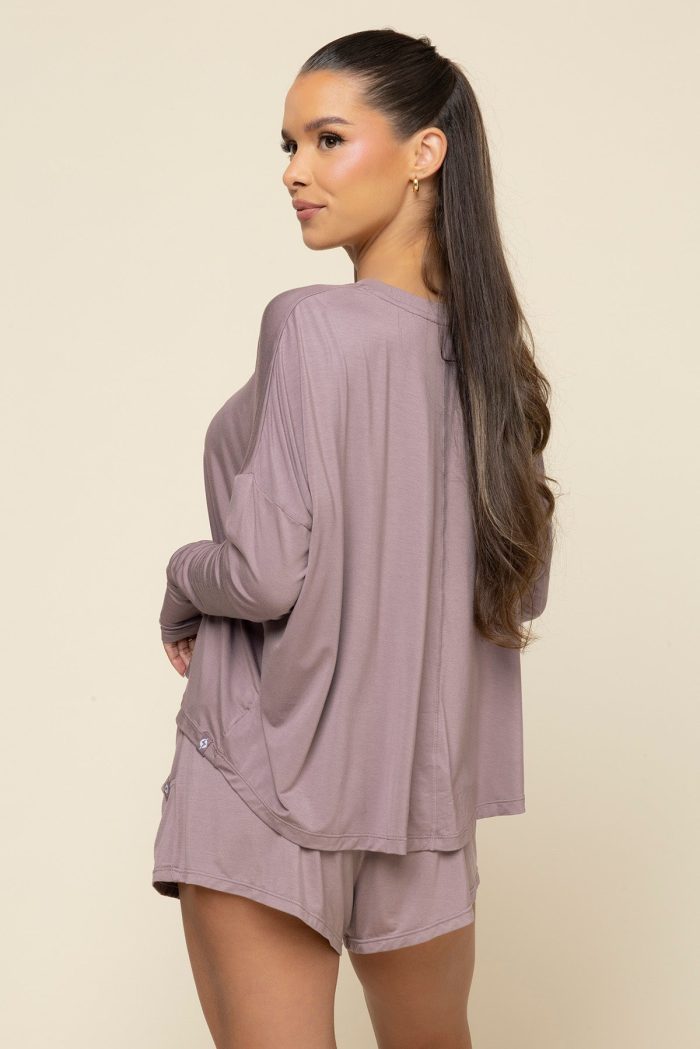ThePerfectLongSleeveTop PerfectLoungeShorts DustyMauve 0384