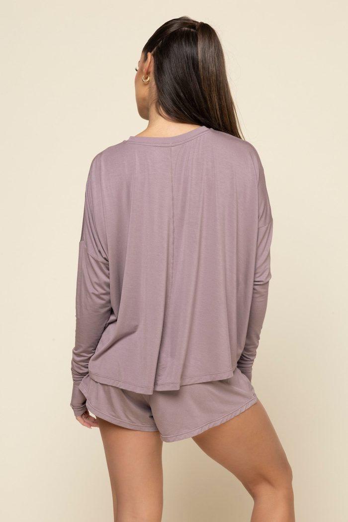 ThePerfectLongSleeveTop PerfectLoungeShorts DustyMauve 0396