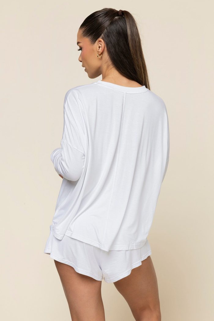 ThePerfectLongSleeveTop PerfectLoungeShorts White 0078