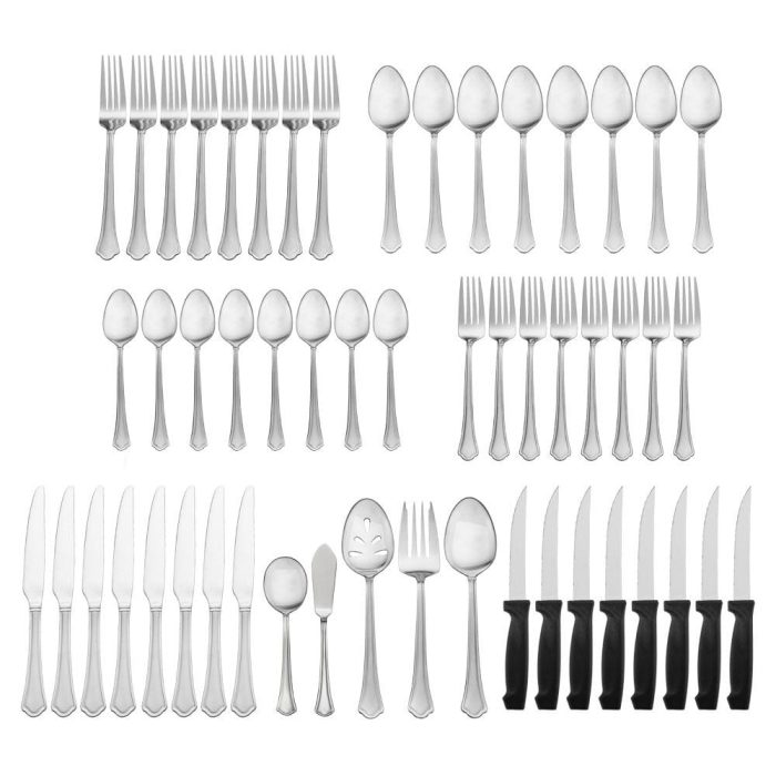 capri frost 53 piece flatware set service for 8 5102569 3