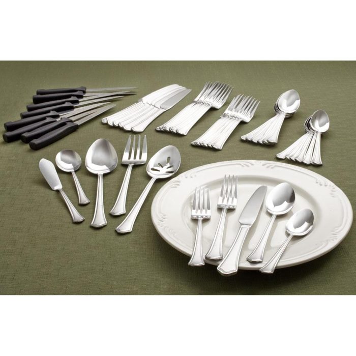 capri frost 53 piece flatware set service for 8 5102569 4